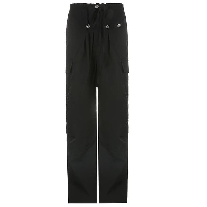 Baggy Ruched Cargo Pants-Cargo Chic