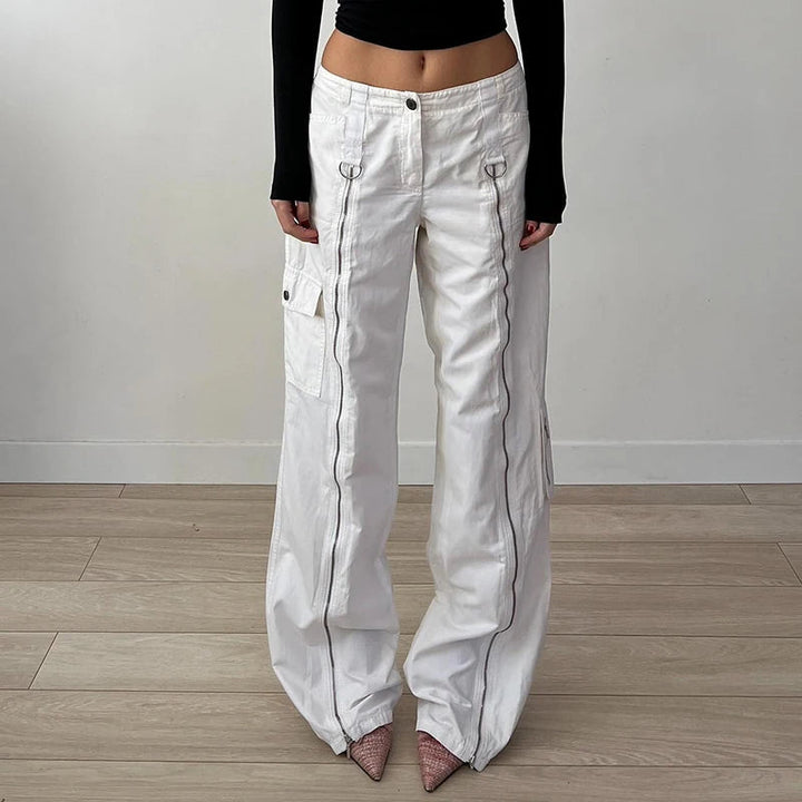 Baggy Zipper Cargo Pant-Cargo Chic