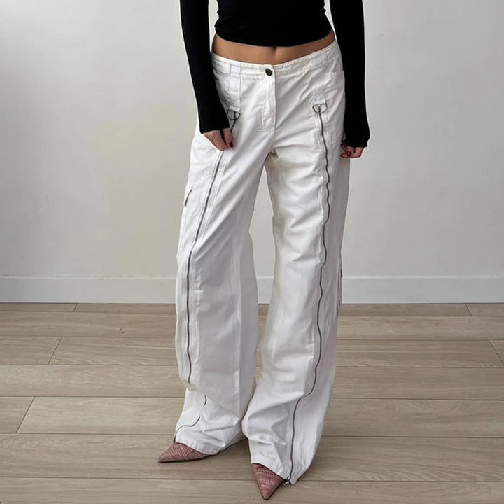 Baggy Zipper Cargo Pant-Cargo Chic