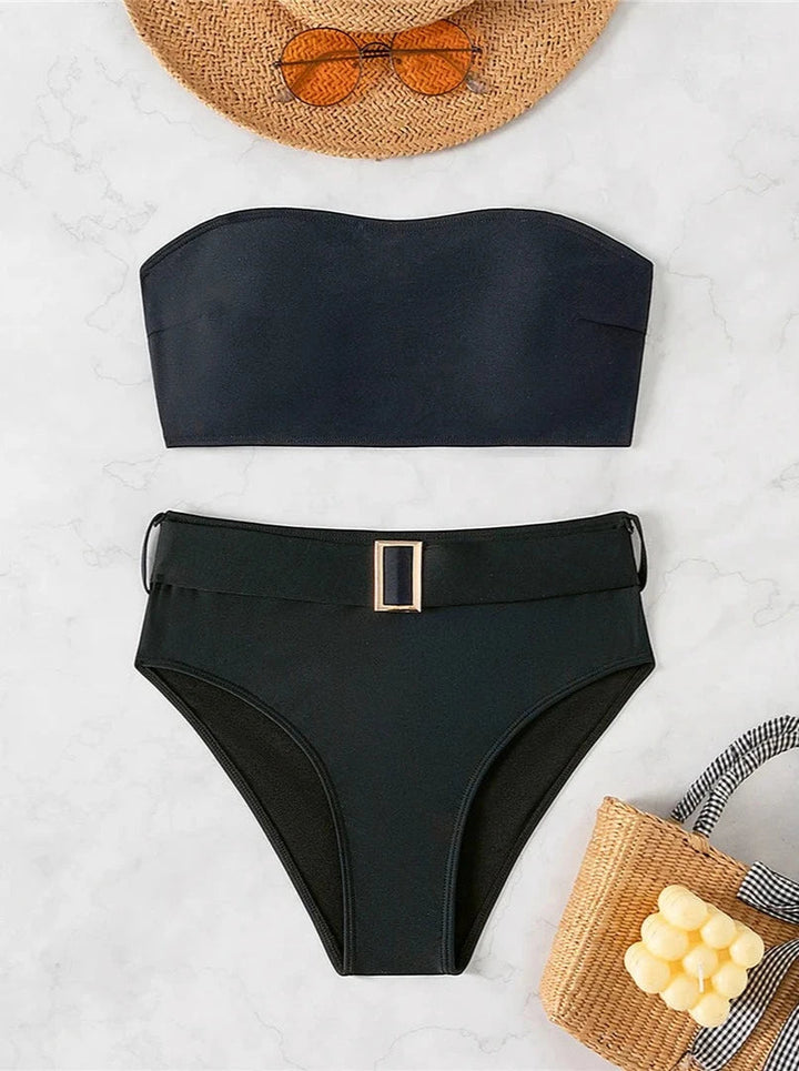 Bandeau Belted Bikini-Cargo Chic