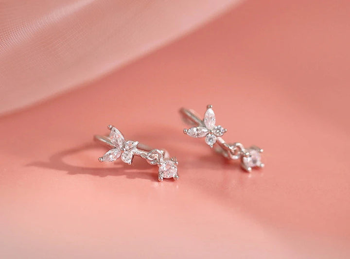 Butterfly Zircon Earrings-Cargo Chic