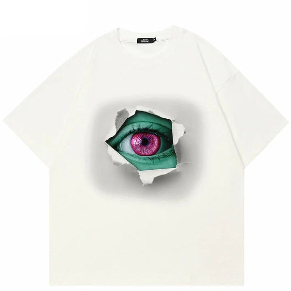Colored Eye Graphic Tee-Cargo Chic
