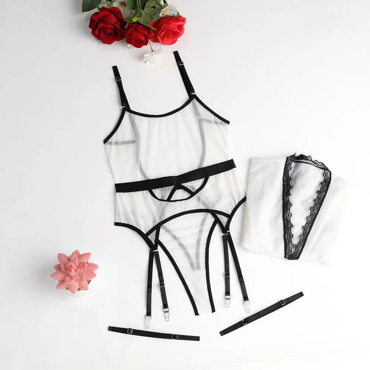 Contrast Mesh Fit Lingerie-Cargo Chic