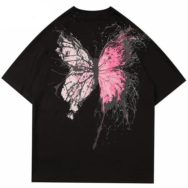 Cracked Butterfly Tee-Cargo Chic