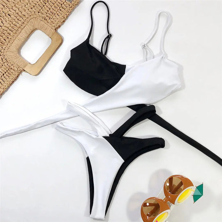 Cross Splicing Bikini-Cargo Chic