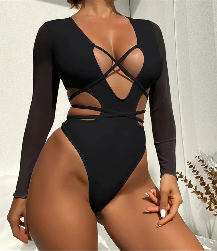 Cut Out Wrap Around Swim Suit Swim-Cargo Chic