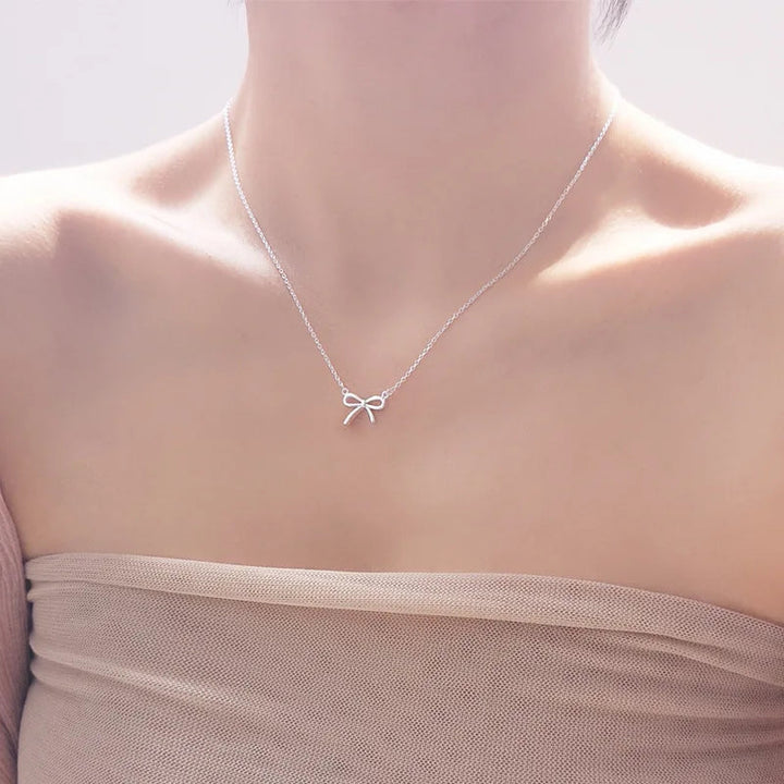 Delicate Bowknot Necklace-Cargo Chic