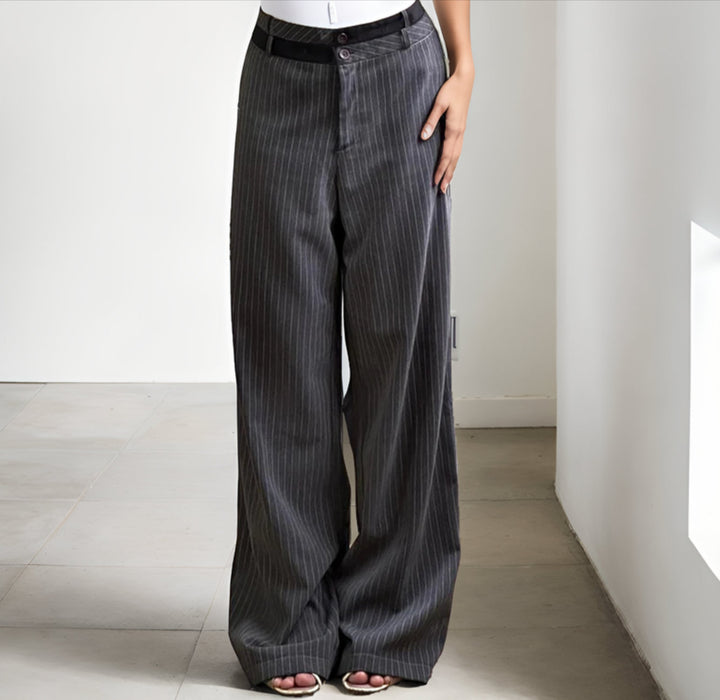 Dual Waisted Office Pants-Cargo Chic