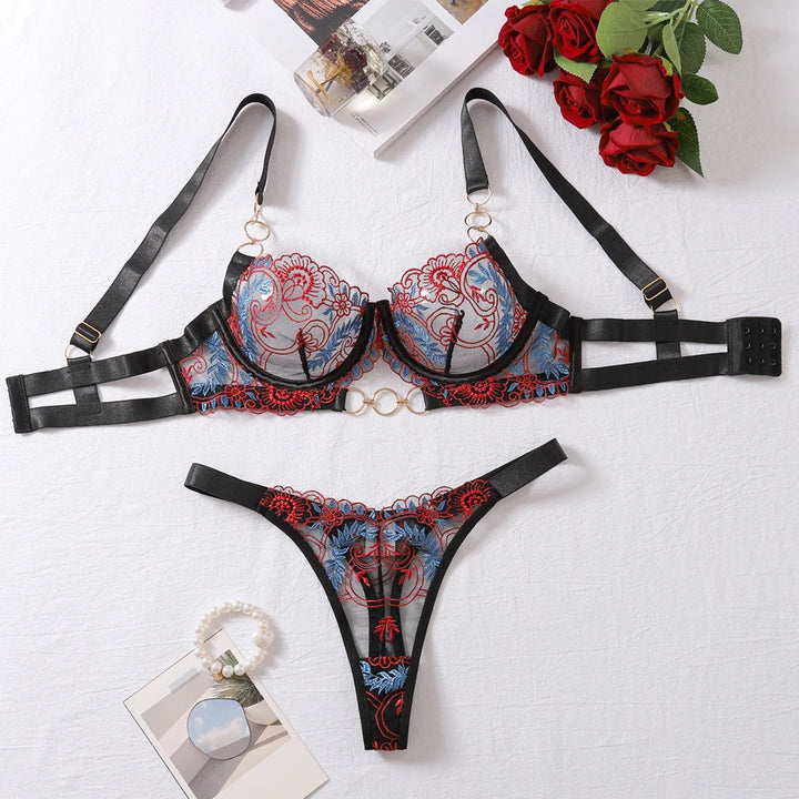 Floral Ring Lace Lingerie-Cargo Chic