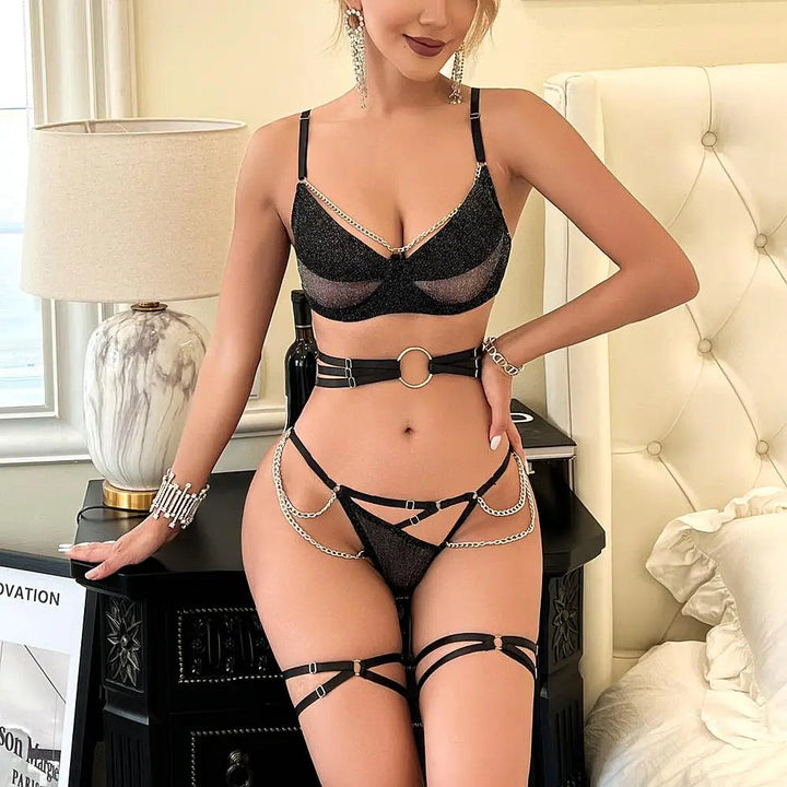 Glitter Chain Luxury Lingerie-Cargo Chic