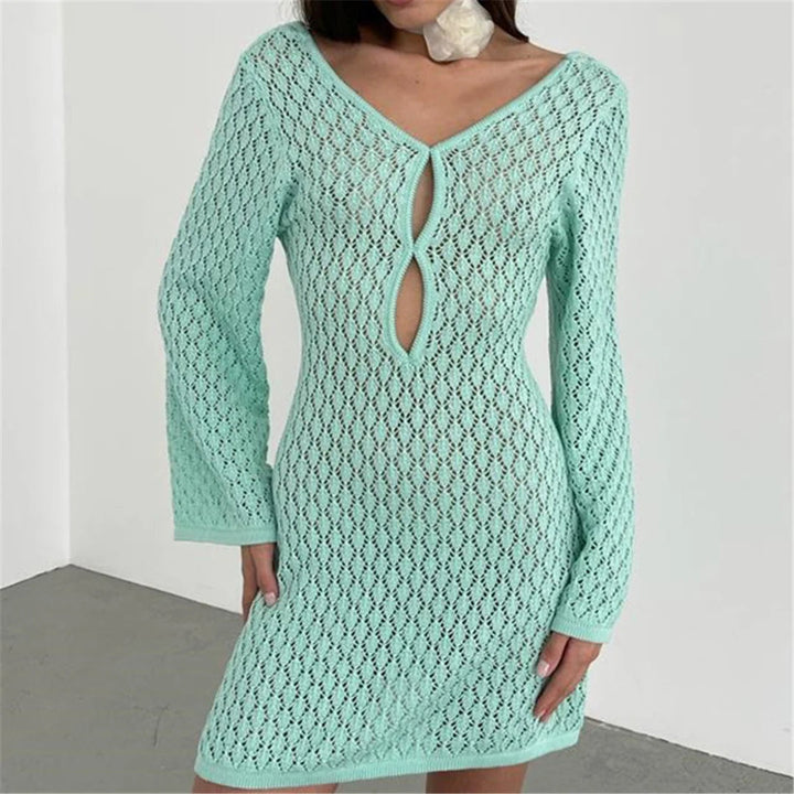 Long Sleeve Knitted Crochet-Cargo Chic