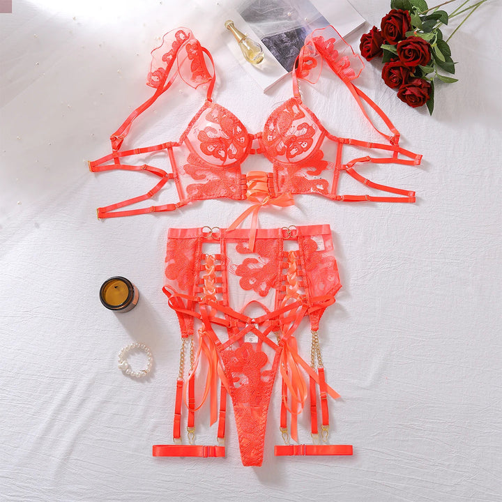 Luxury Neon Orange Lingerie-Cargo Chic