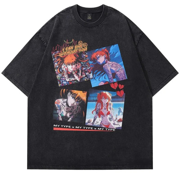 My Type Anime Vintage Oversized Tee-Cargo Chic