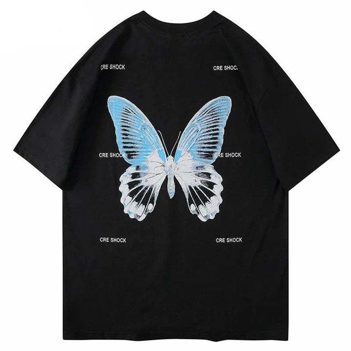 Oversized Shock Butterfly Tee-Cargo Chic