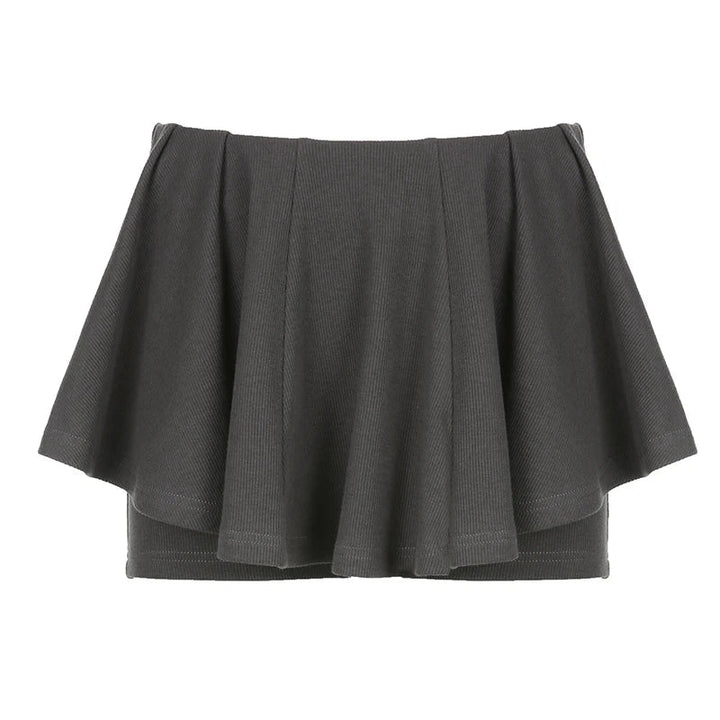 Pleated Mini Skirt Shorts-Cargo Chic