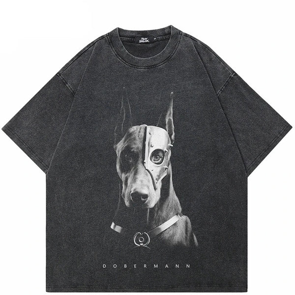 Retro Masked Dobermann Tee