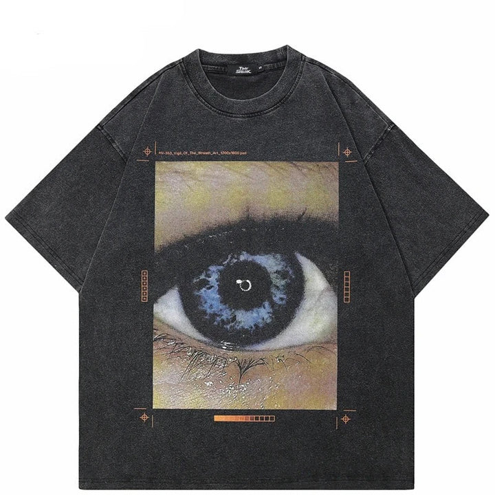 Retro Vintage Big Blue Eye Tee-Cargo Chic