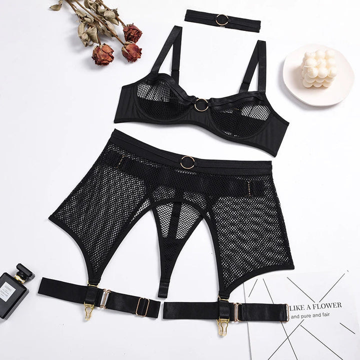 Sensual 4 Piece Lingerie Set-Cargo Chic