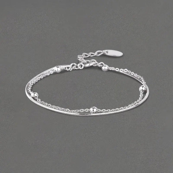 Silver Double Chain Bracelet-Cargo Chic