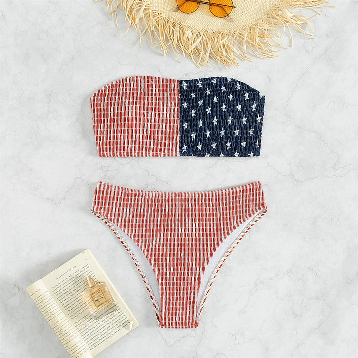 USA Splicing Bandeau Bikini-Cargo Chic