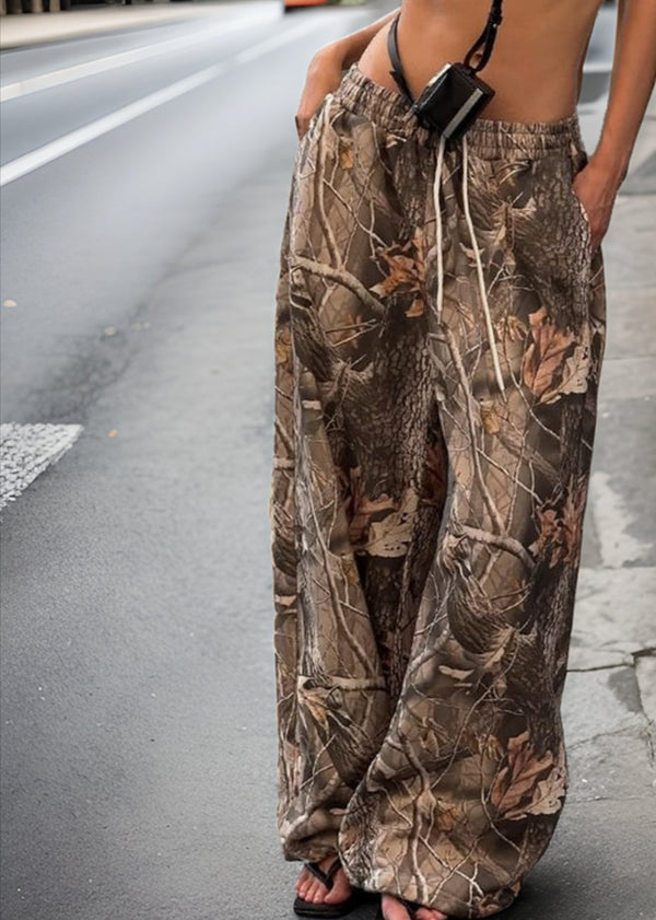 Vintage Plant Baggy Pants