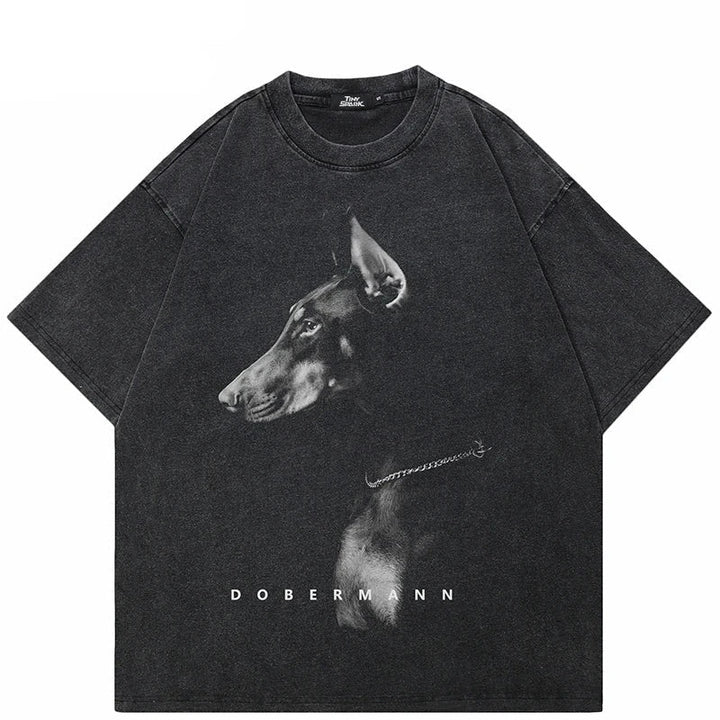 Vintage Washed Dobermann Tee-Cargo Chic