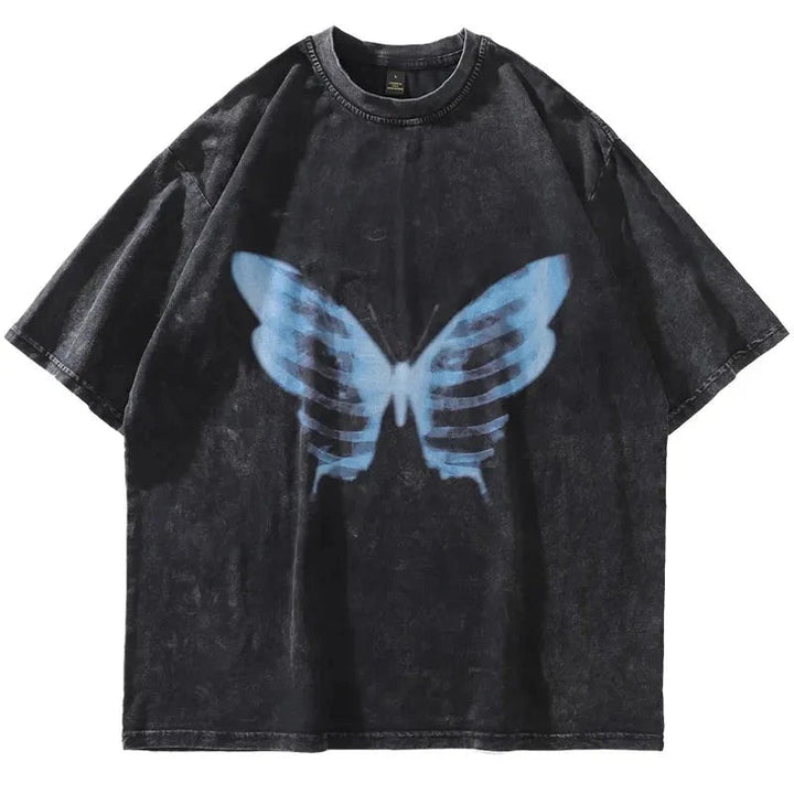 Vintage X-Ray Butterfly Oversized Tee-Cargo Chic