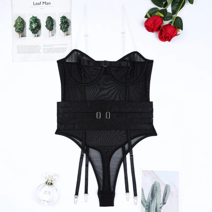 Wrap Around Lingerie Bodysuit-Cargo Chic