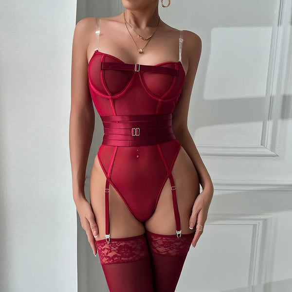 Wrap Around Lingerie Bodysuit-Cargo Chic