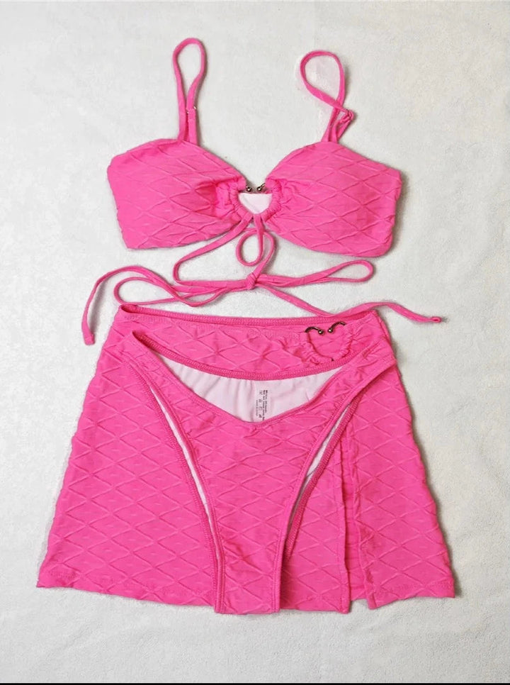 Wrinkled Brazilian Bikini Set-Cargo Chic