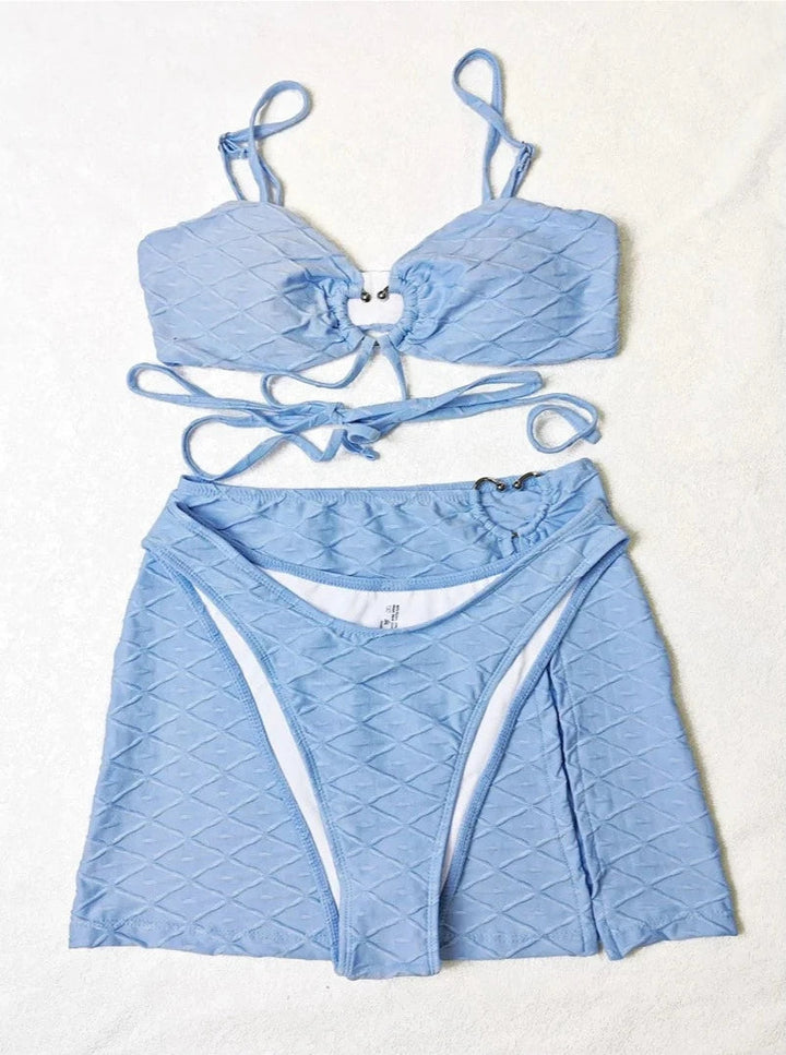 Wrinkled Brazilian Bikini Set-Cargo Chic