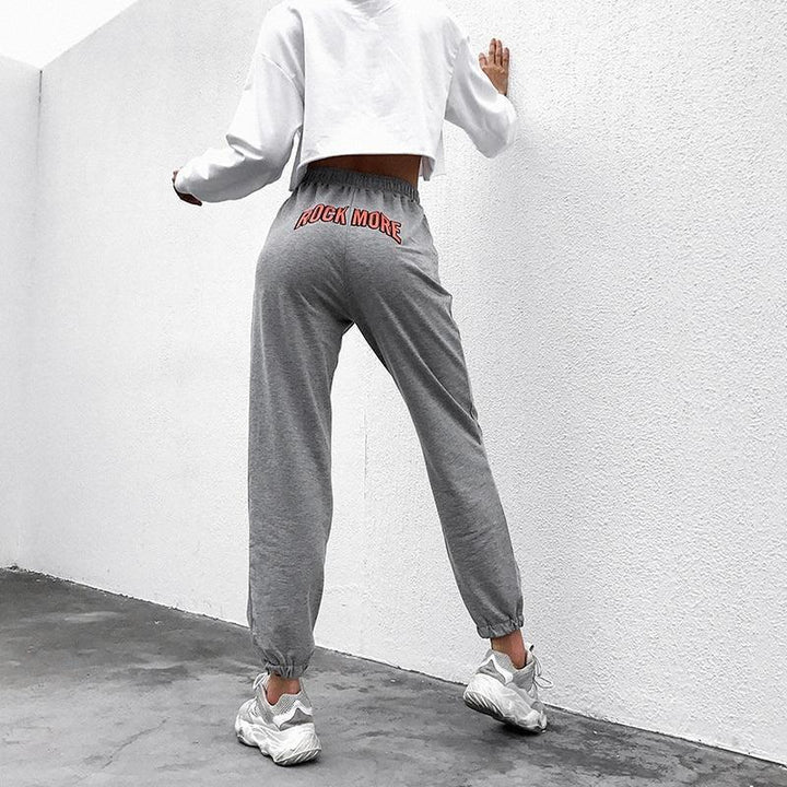 Back Print Sweat Pants - Cargo Chic