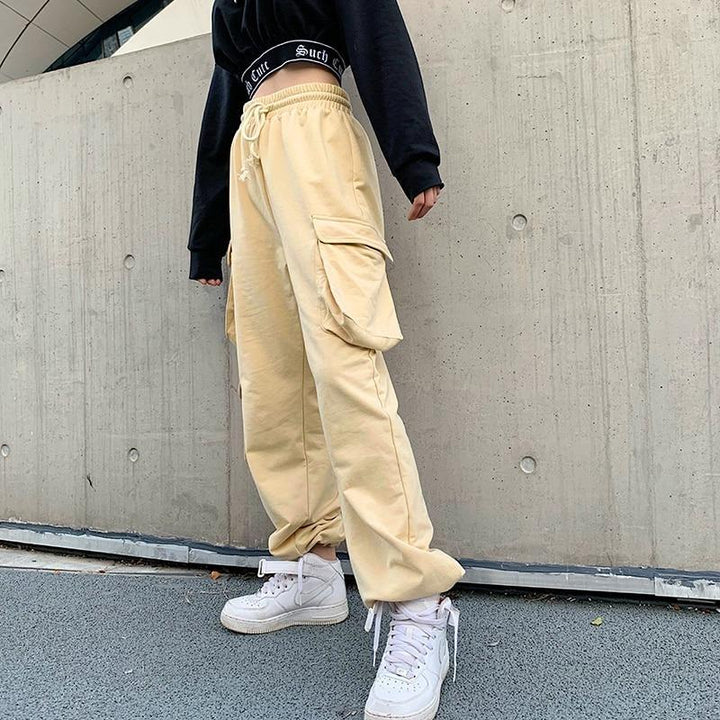 Baggy Multi Pocket Sweat Pants - Cargo Chic