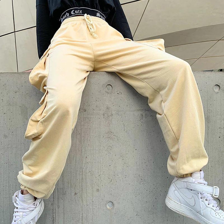 Baggy Multi Pocket Sweat Pants - Cargo Chic