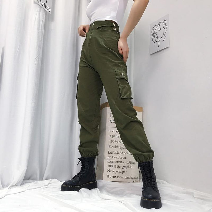 Dual Snap Waist Pants - Cargo Chic