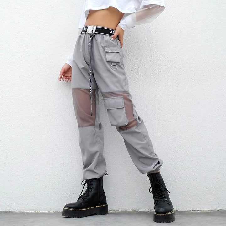 Mesh Patchwork Pants - Cargo Chic