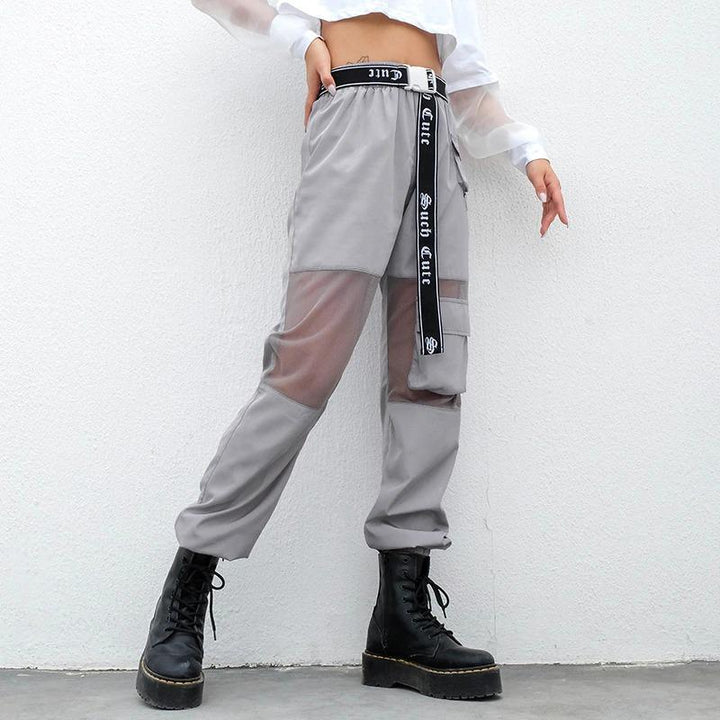 Mesh Patchwork Pants - Cargo Chic