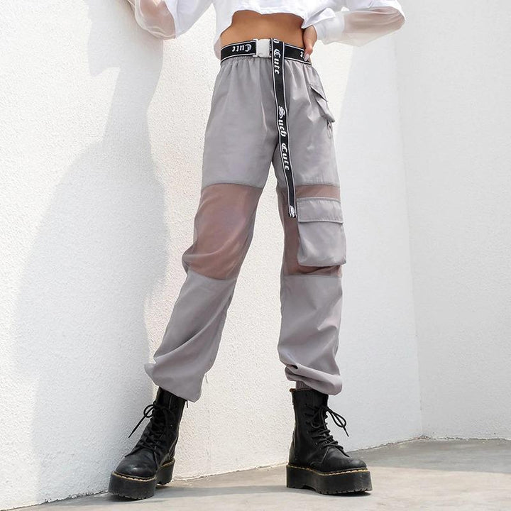 Mesh Patchwork Pants - Cargo Chic