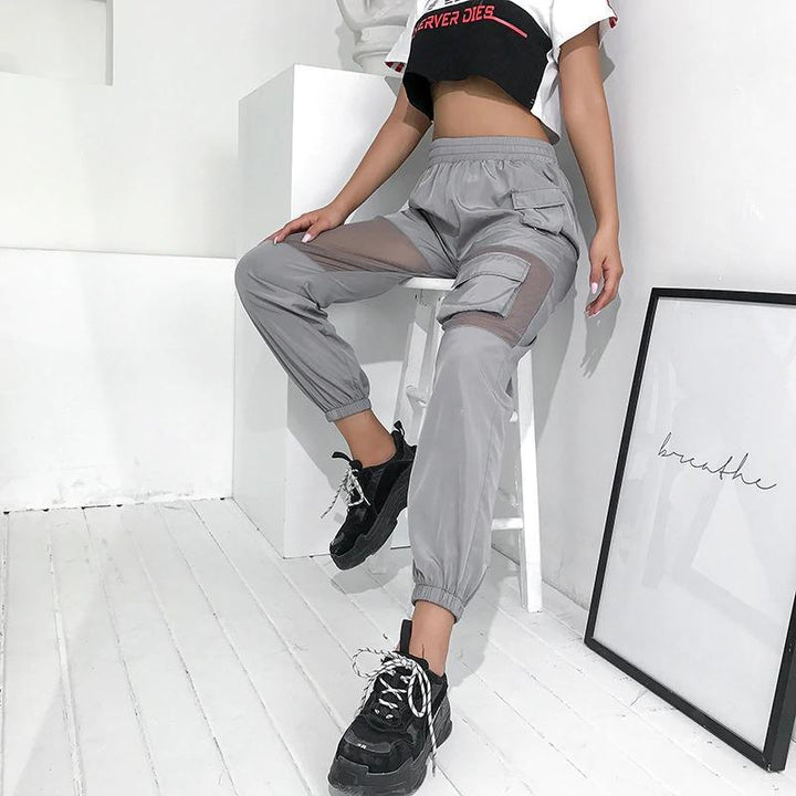 Mesh Patchwork Pants - Cargo Chic