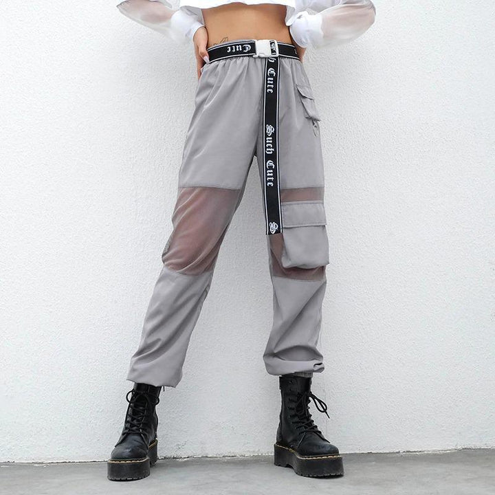 Mesh Patchwork Pants - Cargo Chic