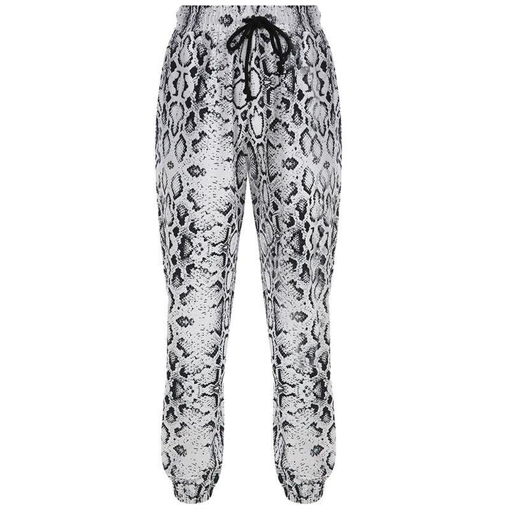 Snake Print Sweat Pants - Cargo Chic