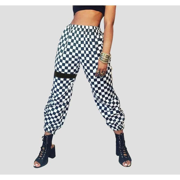 Wind Checker Fashion Pant-Cargo Chic